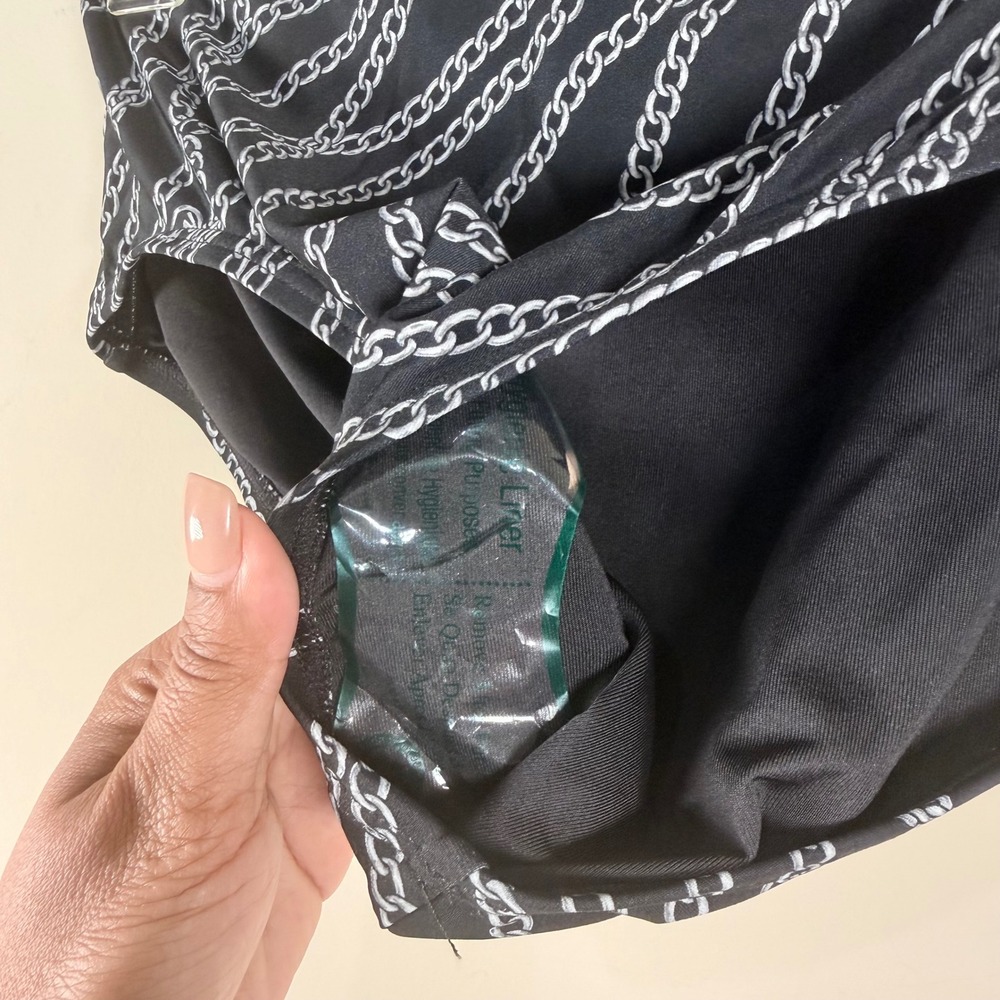 Michael Kors Swim Black Chain Link Tankini 2-piece XS Travel Resort Modest NWT - Picture 6 of 8